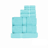 Kingtex 550gsm Cotton 7 Pce Towel Set Turquoise V442-KIT-TOWEL-7PTOWEL-TURQUOISE