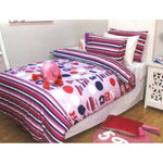 Jelly Bean Kids Disco Girl Quilt Cover Set Single V442-INT-QUILTCS-DISCOGIRL-MAUVE-SB