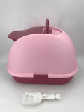 YES4PETS XL Portable Hooded Cat Toilet Litter Box Tray House with Charcoal Filter and Scoop Pink V278-MSP-0008-PINK