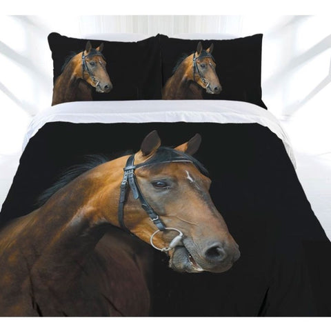 Just Home Dark Rider Quilt Cover Set Single V442-LDE-QUILTCS-DARKRIDER-BLACK-SB