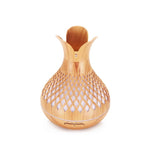 Essential Oil Aroma Diffuser and Remote - 500ml Vase Flower Wood Mist Humidifier V238-SUPDZ-40003274801232