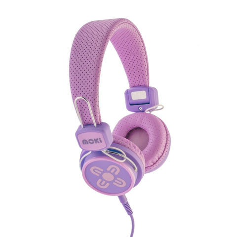 MOKI Kid Safe Volume Limited Pink & Purple Headphones V177-HPKSPP