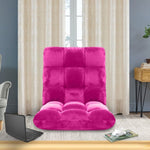 SOGA Floor Recliner Folding Lounge Sofa Futon Couch Folding Chair Cushion Pink LOUNGECHAIRPINK