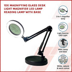 10X Magnifying Glass Desk Light Magnifier LED Lamp Reading Lamp With Base V63-840421