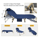 KILIROO Adjustable Portable Folding Bed with Mattress and Headrest KR-FBM-101-KX V227-5227715011111