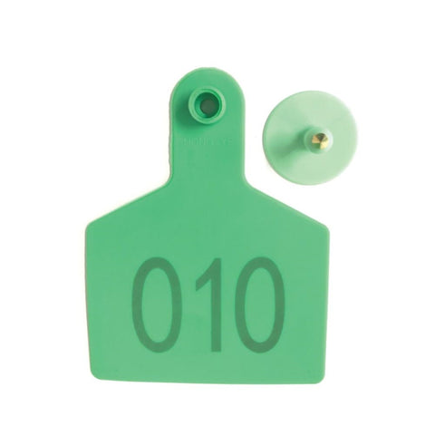 1-100 Cattle Number Ear Tags 7.5x10cm Set - XL Green Cow Sheep Livestock Labels V238-SUPDZ-31399160119376