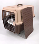 YES4PETS Brown Large Dog Puppy Cat Crate Pet Carrier Cage With Tray, Bowl & Wheel V278-AA3_BROWN-BOWL-TRAY-WHEEL