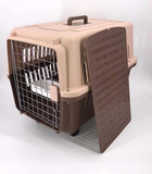 YES4PETS Brown Large Dog Puppy Cat Crate Pet Carrier Cage With Tray, Bowl & Wheel V278-AA3_BROWN-BOWL-TRAY-WHEEL