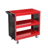 Traderight Portable Tool Trolley Cart Workshop Trolly Red 150KG Maxload HW0199-RD-WAISTBAND