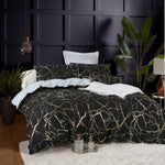 Reversible Design Super King Size Black Duvet Quilt Cover Set V493-MSK-460A