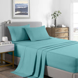 Royal Comfort Bamboo Cooling 2000TC Sheet Set - Queen-Aqua ABM-205635