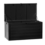 Gardeon Outdoor Storage Box 680L Container Lockable Garden Bench Shed Tool All Black OSB-S680-ABK