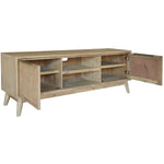 Grevillea ETU Entertainment TV Unit 164cm Solid Acacia Wood Rattan 2 Door -Brown V315-VOD-MALM-04