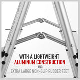 2-Step Portable Folding Ladder, Aluminum Frame Lightweight Home Ladder with Anti Slip Design, 150KG V465-95109