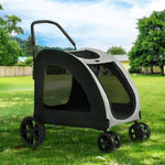 i.Pet Pet Stroller Dog Pram Large Carrier Cat Travel Foldable Strollers 4 Wheels Trolley PET-STROLLER-112-BW