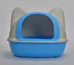 YES4PETS Large Hooded Cat Toilet Litter Box Tray House With Scoop Blue V278-BP153-L-LITTER-TRAY-BLUE