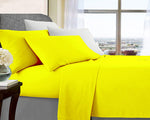 ultra soft microfibre sheet set mega queen yellow V517-MF1000-MQY