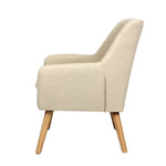 Artiss Fabric Dining Armchair - Beige UPHO-B-ARM04-BG