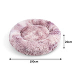 Pawfriends Cat Dog Pet Calming Bed Warm Soft Plush Round Nest Comfy Sleeping Kennel Cave AU V360-PTDB0013-PP-L