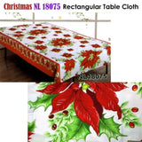 Christmas Rectangular Table Cloth NL18075 150x300cm V442-ABR-TABLEC-NL18075XMAS300CM-WHITE-RE