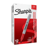 SHARPIE Fine Point Permanent Marker Red Box of 12 V177-D-SH30002