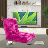 SOGA 4X Floor Recliner Folding Lounge Sofa Futon Couch Folding Chair Cushion Pink LOUNGECHAIRPINKX4