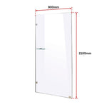 900 x 2100mm Frameless 10mm Safety Glass Shower Screen V63-829691