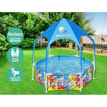 Bestway Kids Pool 183x51cm Steel Frame Swimming Play Pools Canopy 930L BW-POOL-PLAY-5618S