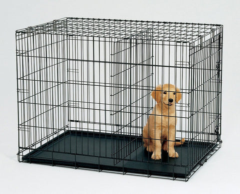 YES4PETS 48' Collapsible Metal Dog Puppy Crate Cat Cage With Divider V278-CR48WDIVIDER