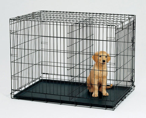 YES4PETS 36' Collapsible Metal Dog Cat Crate Cage Cat Carrier With Divider V278-CR36WDIVIDER