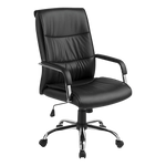 PU Leather Office Chair Executive Padded Black V63-774965