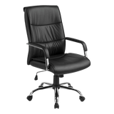 PU Leather Office Chair Executive Padded Black V63-774965