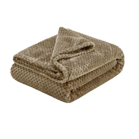 Soft Diamond Fleece Throw Rug/Blanket Latte V442-ABR-THROW-DIAMONDFLEECE200-LATTE-RE