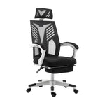 Artiss Mesh Office Chair Recliner Black White OCHAIR-H-878-WH-BK