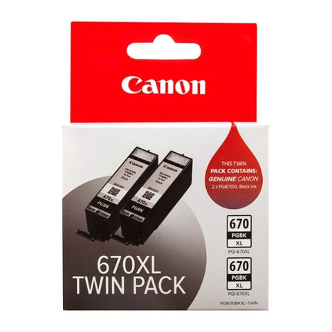 CANON PGI670XL Black Ink Twin Pack of V177-D-CI670XLT