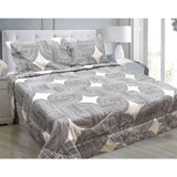 Hotel Living 3 Pce Light Weight Comforter Set Queen/King Oscar Curves V442-ATX-COMFORTER-OSCARO7-CHARCOAL-QS