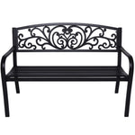 Wallaroo Steel Outdoor Garden Bench - Floral GDB-JOY-201