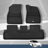 Weisshorn Car Rubber Floor Mats Compatible for Tesla Model 3 Front Rear RUBBER-MAT-TESLA-MODEL3