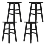 Artiss Bar Stools Kitchen Counter Stools Wooden Chairs Black x4 BA-G-7031-BKX4