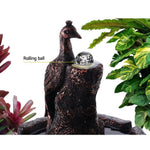 Gardeon Solar Water Feature Tier Fountain with Pump Kit Bird Bath 106CM Peacock FOUNT-PEACOCK-BK