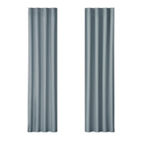 Artiss 2X Blockout Curtains Eyelet 140x230cm Grey BC-MATT-140X230-GY