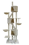 YES4PETS 244 cm XL Multi Level Cat Scratching Post Tree Scratcher Pole- Beige V278-CT244-BEIGE