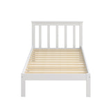 Levede Wooden Bed Frame Single Size Mattress Base Timber White BF1034-S-WH
