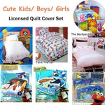 Sesame Street Quilt Cover Set Single V442-CAP-QUILTCS-SESAMESTREET-BLUE-SB