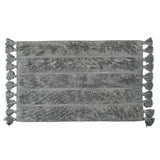 Cotton Fringe Tufted Non-Slip Bathmat Charcoal Grey V262-CI-STK-003P