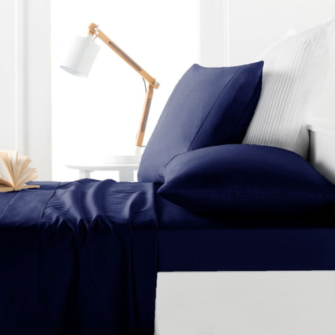 Belmondo 225TC Sheet Set Navy - King V442-CAP-SHEETS-225TC-NAVY-KI