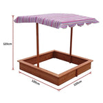 Kids Wooden Toy Sandpit with Adjustable Canopy V63-817133