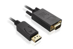 2m DisplayPort Male to VGA Male Cable: Black 022.002.0392