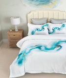 Ocean Marble Quilt Cover Set - King Size V493-SM-K-10