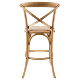 Aster Crossback Bar Stools Dining Chair Solid Birch Timber Rattan Seat - Oak V315-VOD-CAFE-11